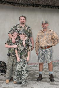 Kieran's first hunt with dad in South Africa
